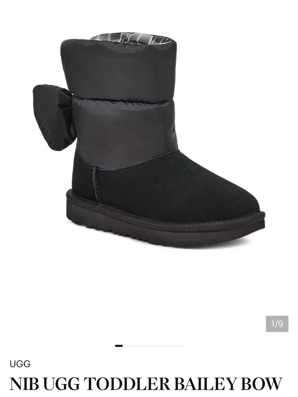 UGG Toddler Bailey Bow Boot - Black